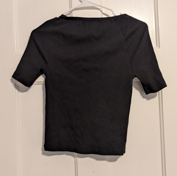 J. Crew tie front ribbed vintage tee - Picture 2 of 4